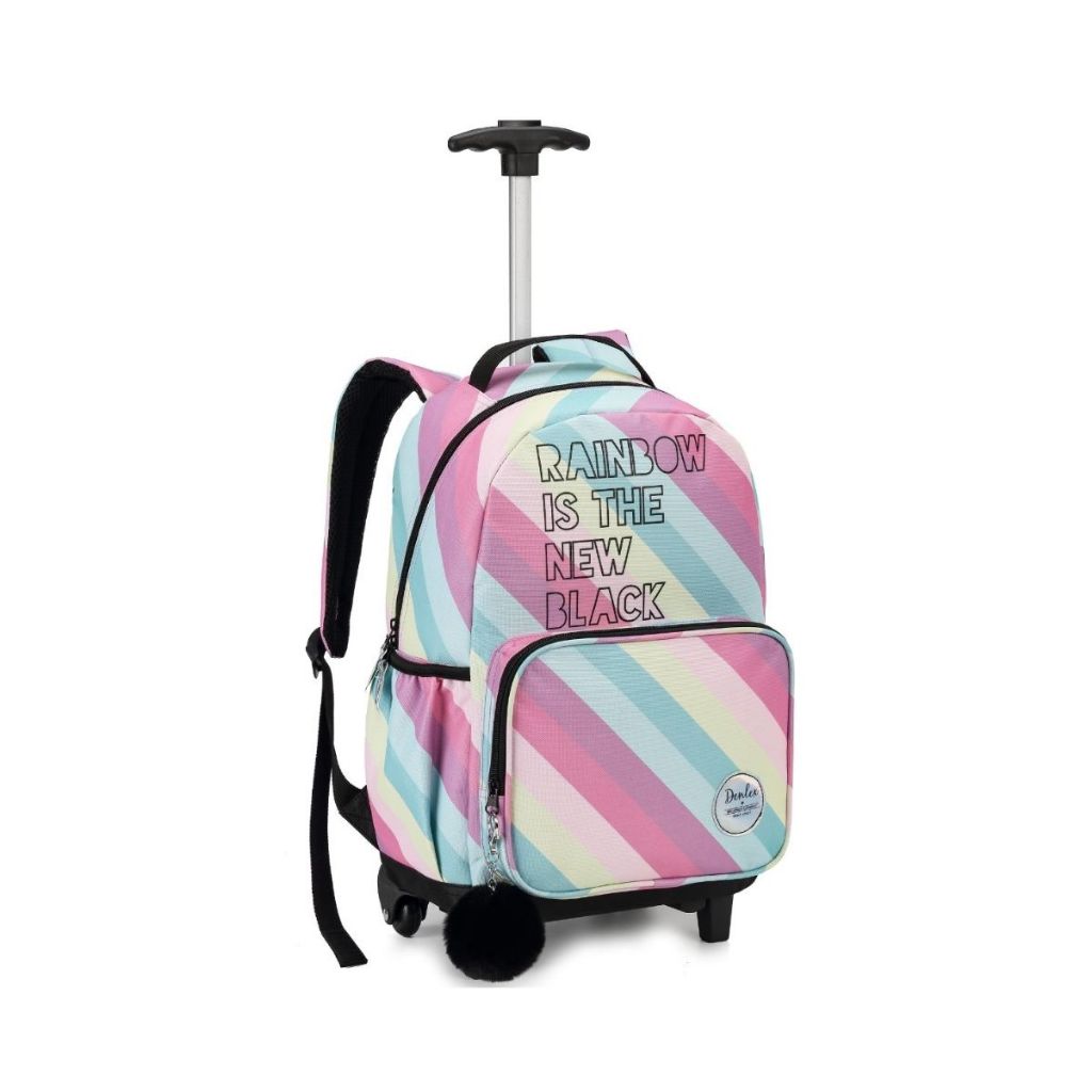 Mochila Escolar Rodinha Juvenil Feminina Colorida Espaçosa Tie Dye em Oferta na Shopee