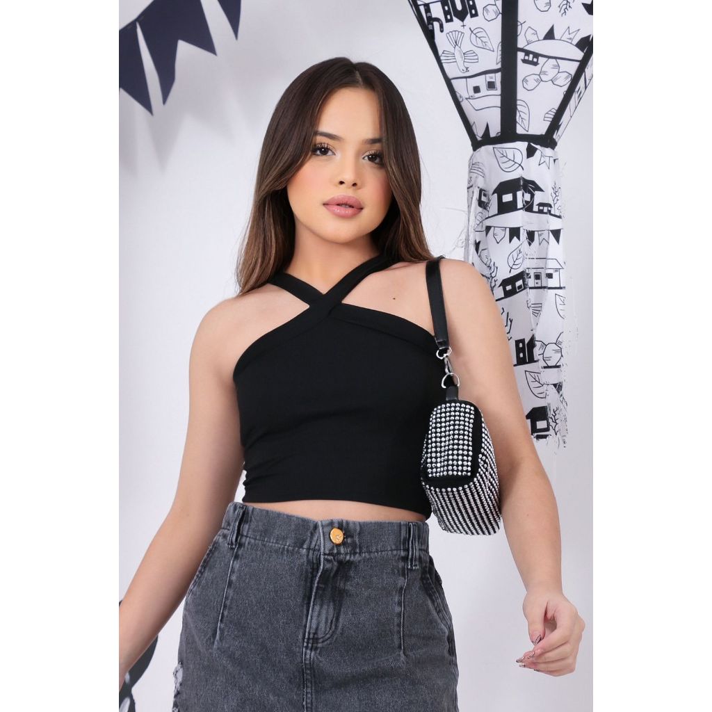 Blusa Cropped Infantil Juvenil Menina Moda Blogueira Tendência em Oferta na Shopee