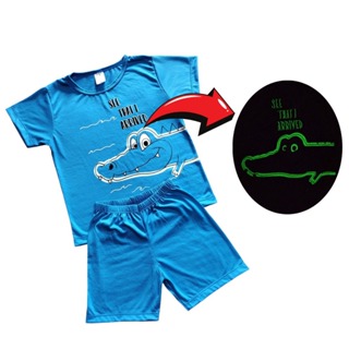 Pijama Brilha no Escuro Infantil  Juvenil Menino Verão Tamanho 1 ao 16 em Oferta na Shopee