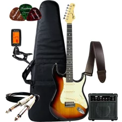 Kit Guitarra Tagima Stratocaster Tg500 + Amplificador Sheldon + Acessórios