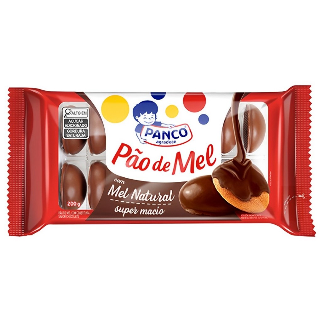 Pão De Mel Cobertura de Chocolate 200g Panco em Oferta na Shopee