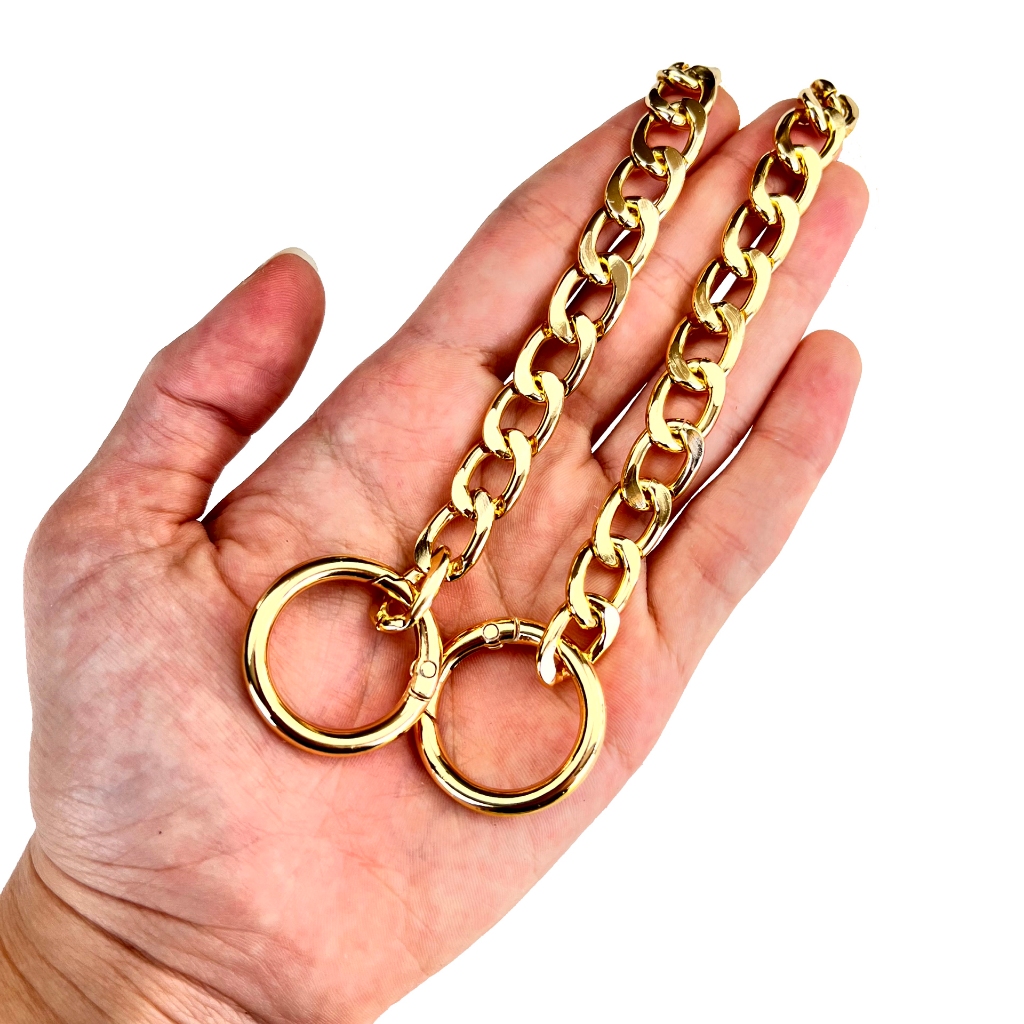 Alça de Bolsa de Corrente lixada 2.5mm com Argola Articulada