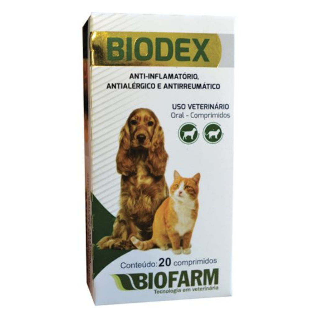 Biodex anti-inflamatório, antialérgico e antirreumático Com 20 comprimidos