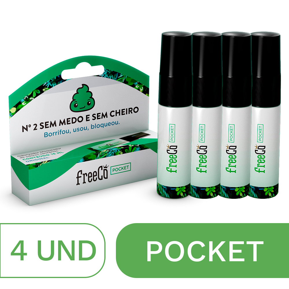 Kit 4 Unidades Bloqueador De Odores Sanitários - Freecô Pocket 15ml em Oferta na Shopee