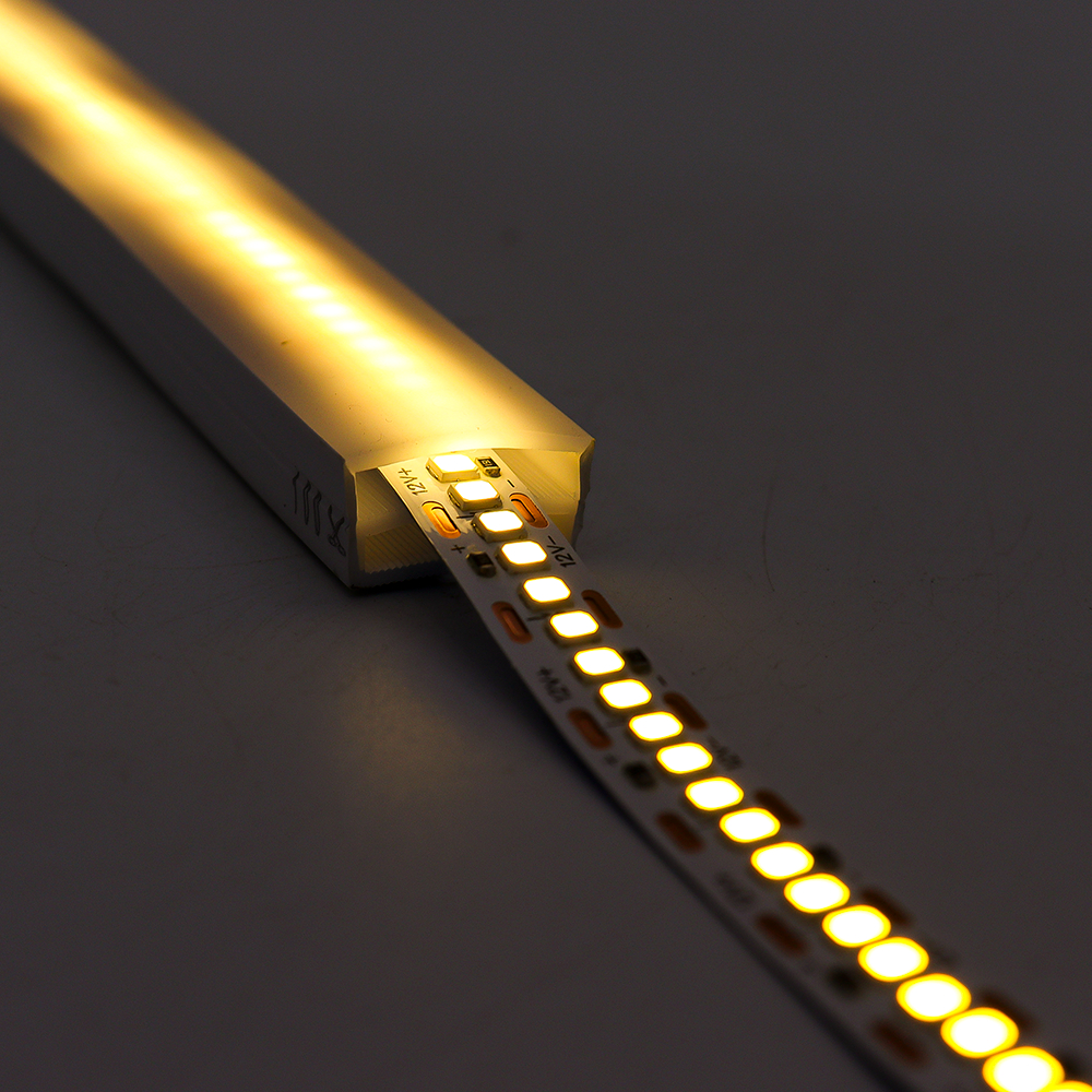 Perfil 20x10mm 5 Metros Sobrepor Flexível Silicone Para Fita Led Rolo Acabamento