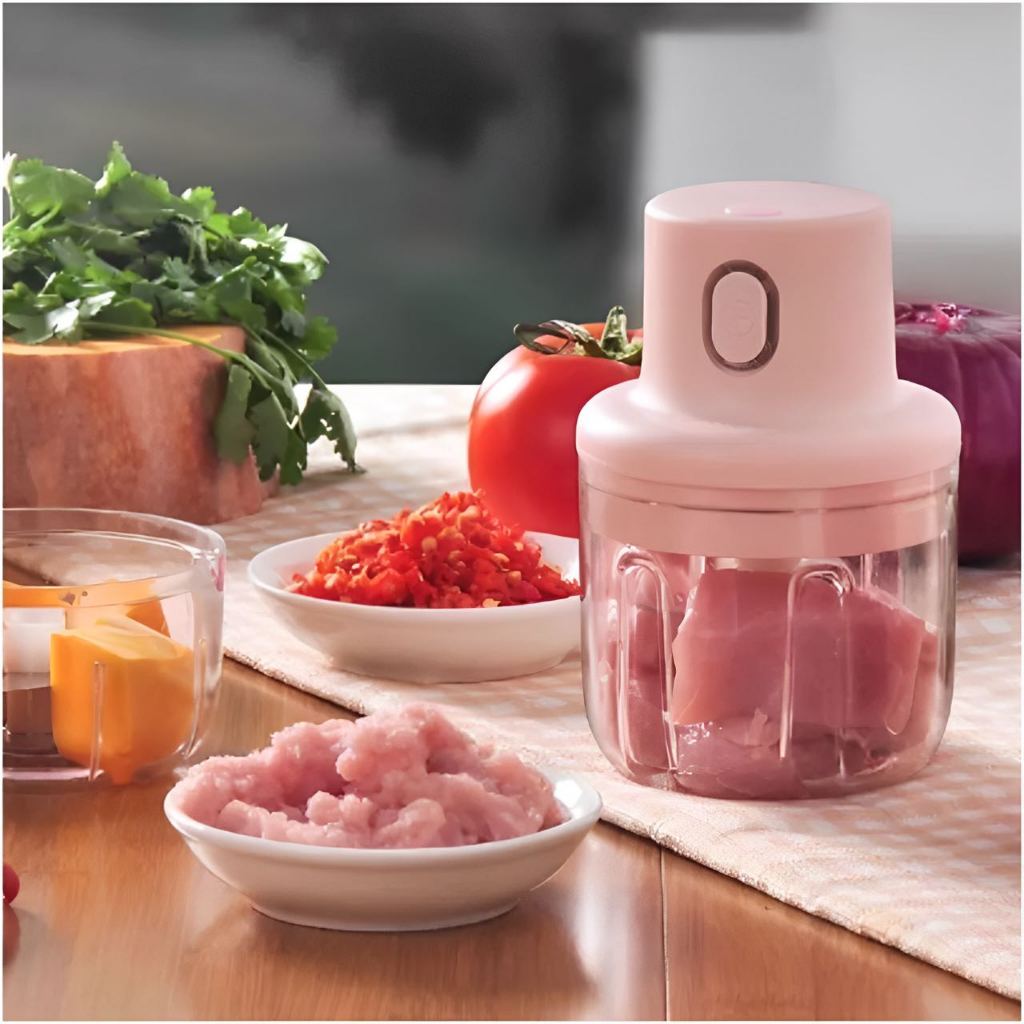 Cozinha mini moedor de carne elétrico doméstico alho moedor de carne para bebê máquina suplemento alimentar 250ml