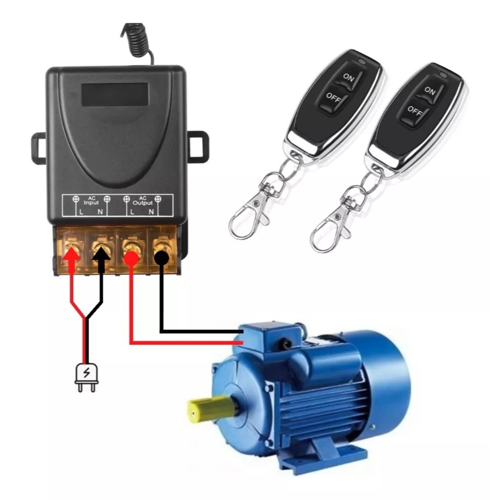 Interruptor Modulo rele Liga Desliga bomba motor no Controle Remoto 110v/220v