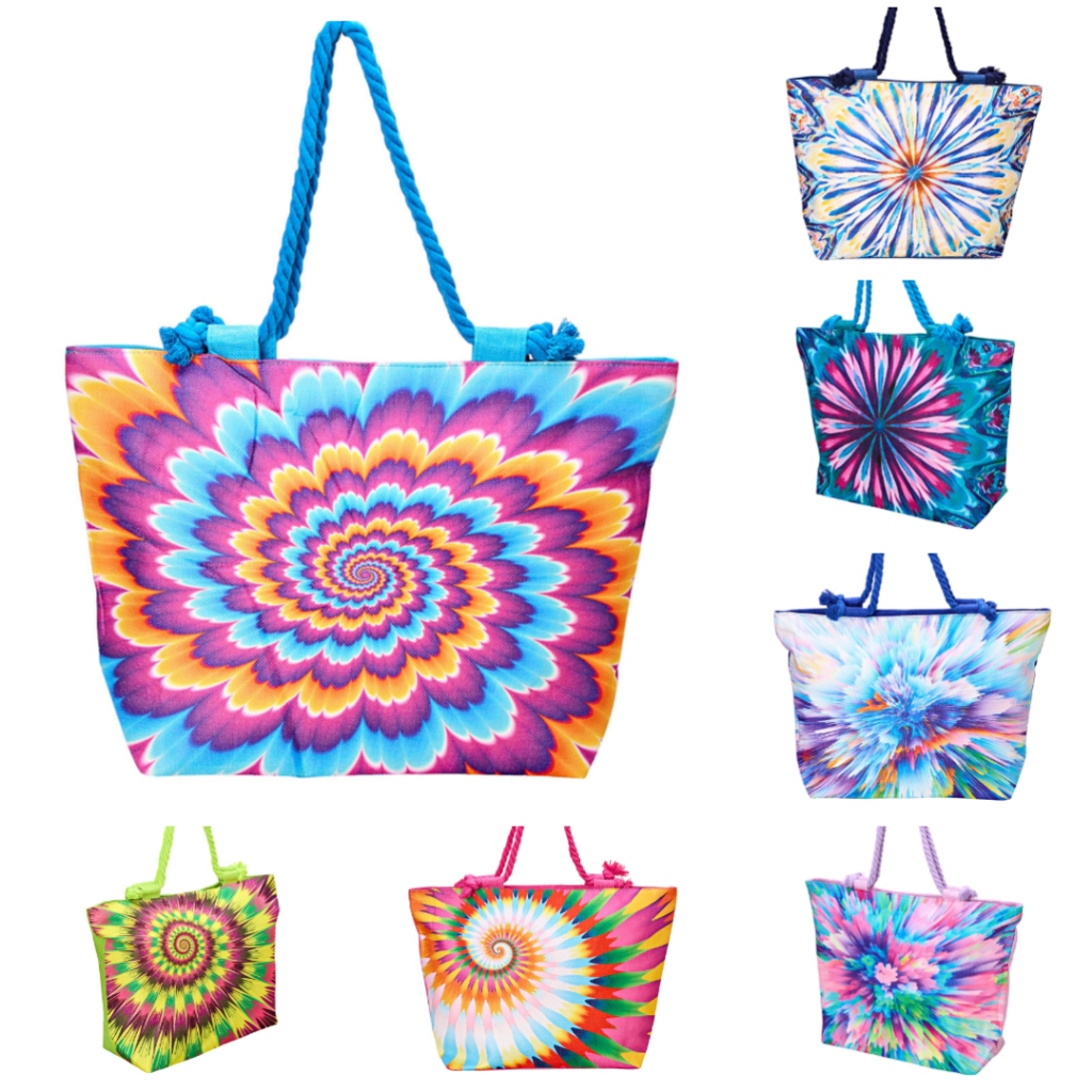 Bolsa Praia Piscina Grande Sacola Tecido Feminina TIE DYE / Summer Time / Rio de Janeiro