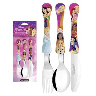 Talher Infantil Disney Princesas Inox Simonaggio Frozen Minnie Carros Toy Store Unicornio Chaves em Oferta na Shopee
