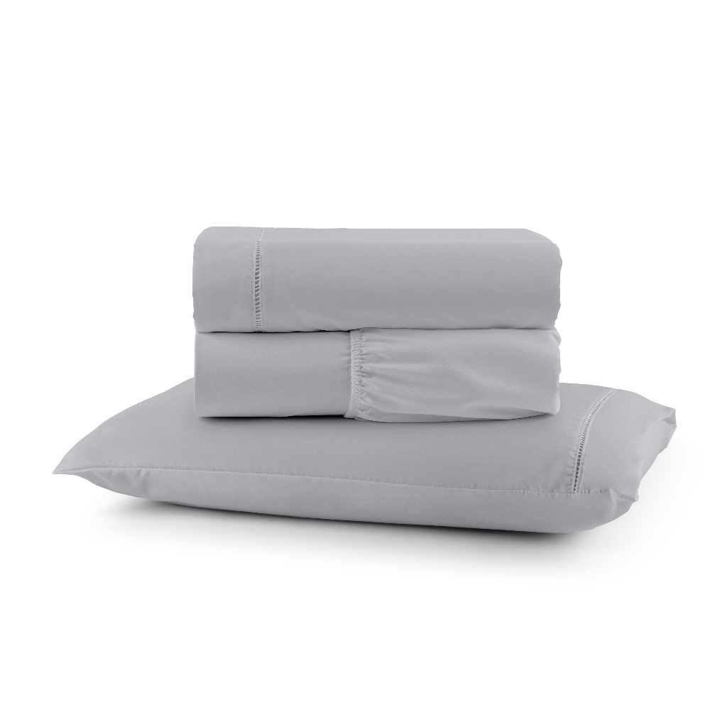 Lençol Solteiro com elástico 03 Peças 400 fios c/ lençol de cima size cama 400f Micropercal
