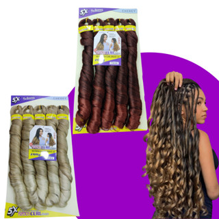 Cabelo P/ Tranças Pontas Onduladas French Curl Premium 400g em Oferta na Shopee