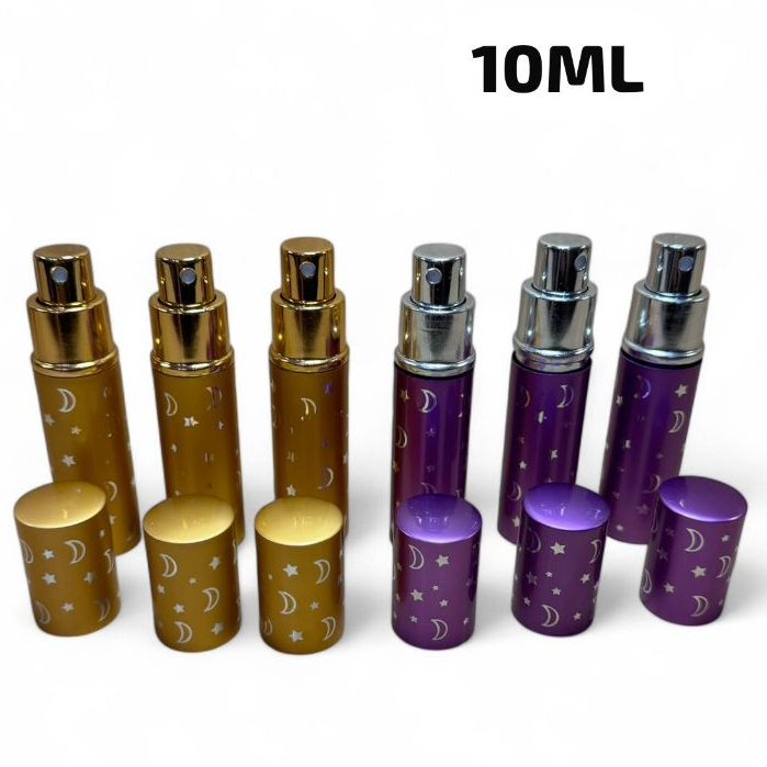 Kit Com 3/6/12 Frasco Porta Perfume Spray 10 ML Alumínio Colorido