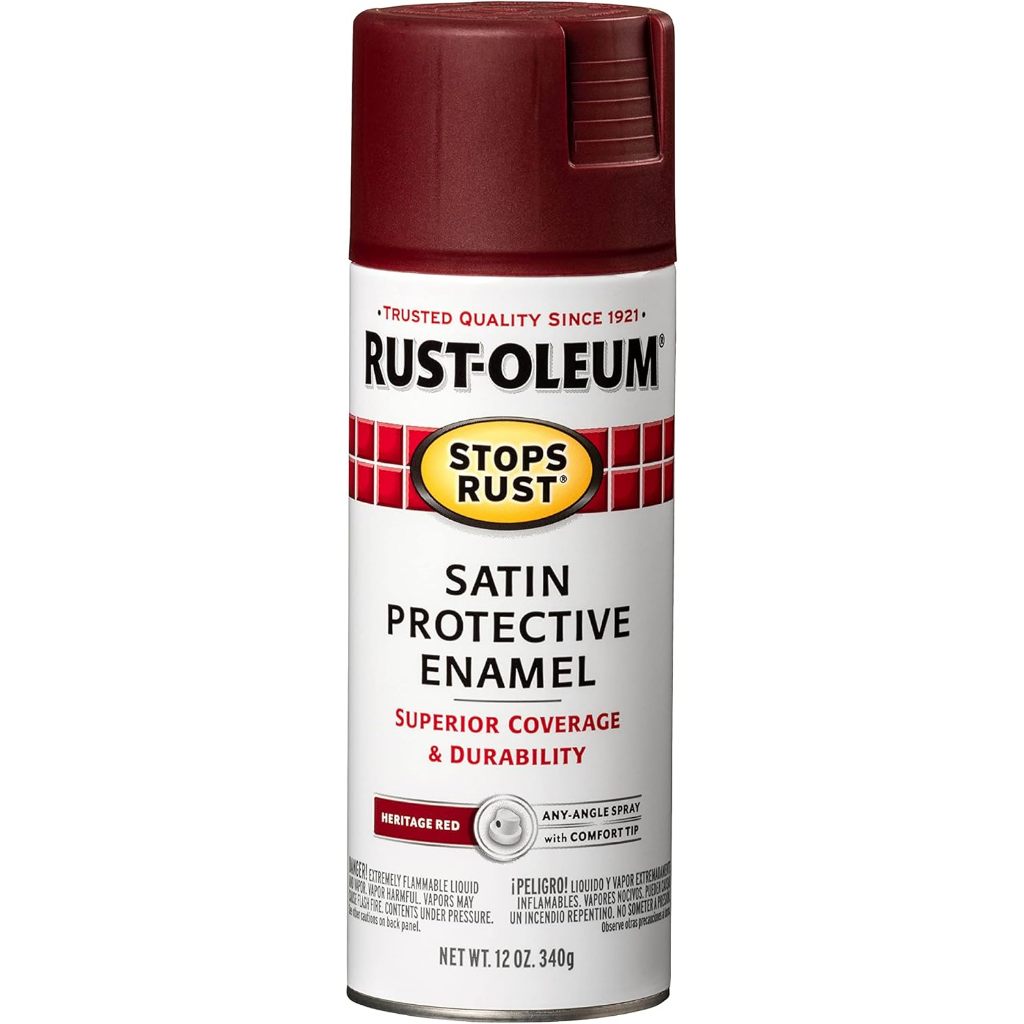 Spray Acetinado Stops-Rust Heritage Red Rust Oleum - Home & Living