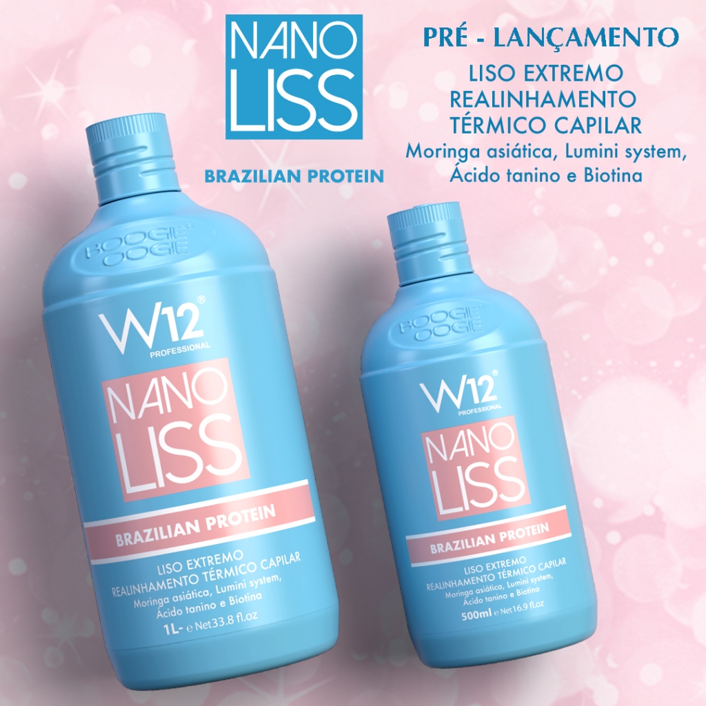 Realinhamento Capilar w12 Nano Liss Brazilian Protein em Oferta na Shopee