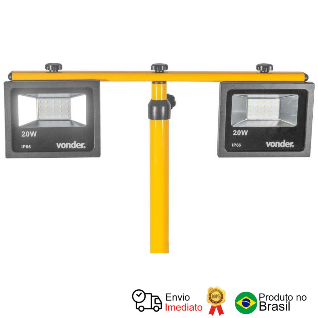 Refletores Com Suporte Tripé 2 Metros 20 W Vonder
