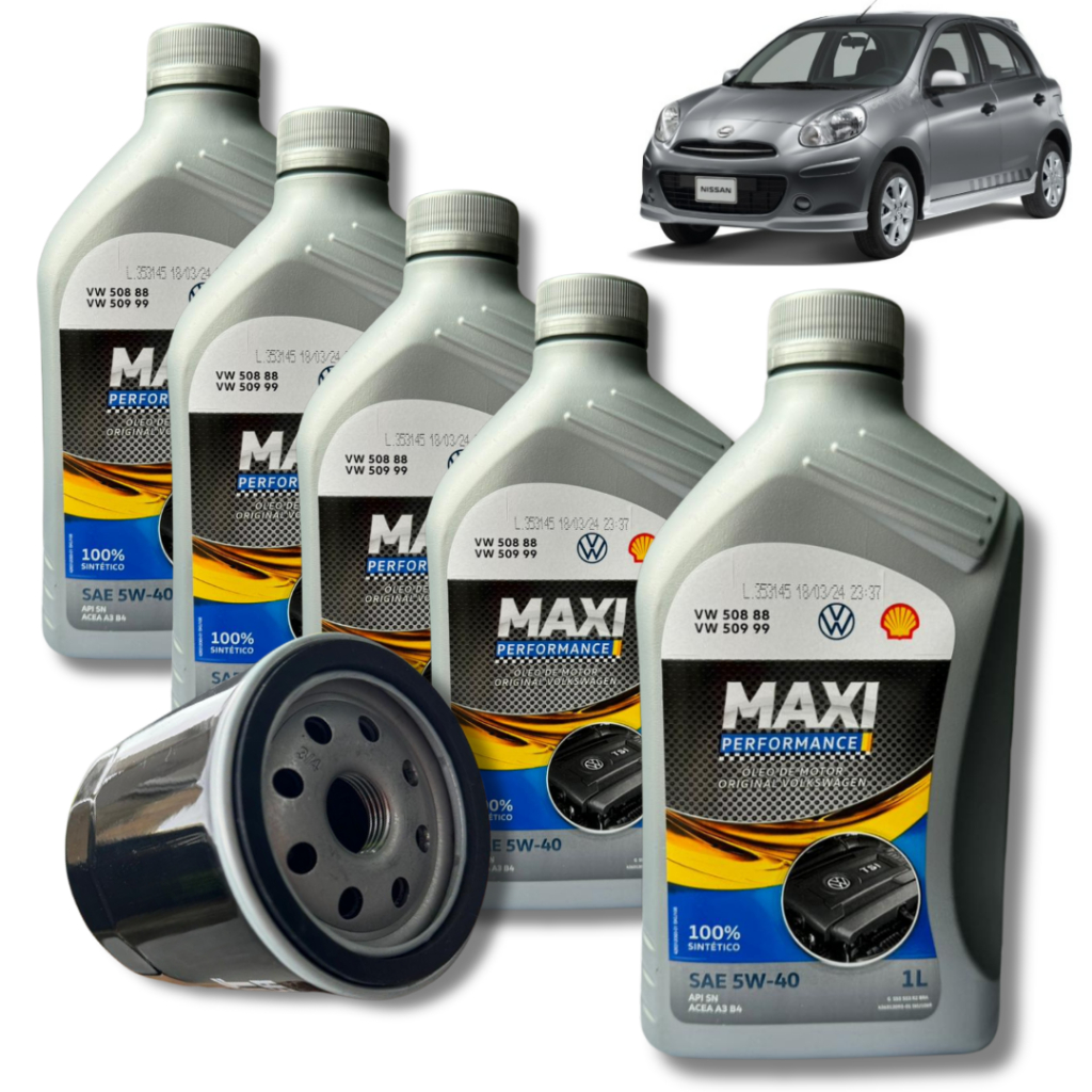 KIT TROCA DE ÓLEO 5W40 MAXI PERFORMANCE + FILTRO (MARCH 1.0 16V 2011>2014)