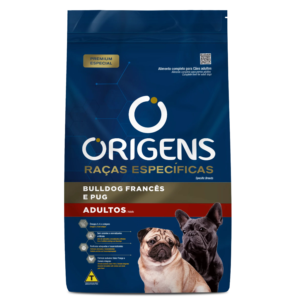 Ração 10,1Kg Origens Premium Cães Adultos Bulldog Francês e Pug em Oferta na Shopee