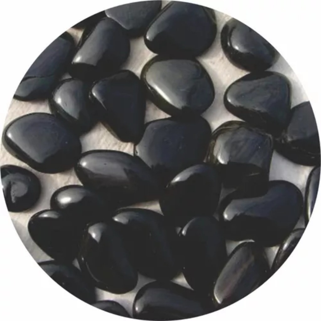 Pedras Ornamentais Seixo 2Kg Preto Número 2 Para Jardim Tina Escaldas Pés Aquário Decorativo