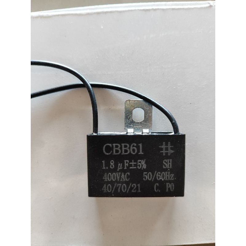 capacitor 1,8uf 400Vac para  alguns ventiladores Arno no modelo 220v(1un). em Oferta na Shopee