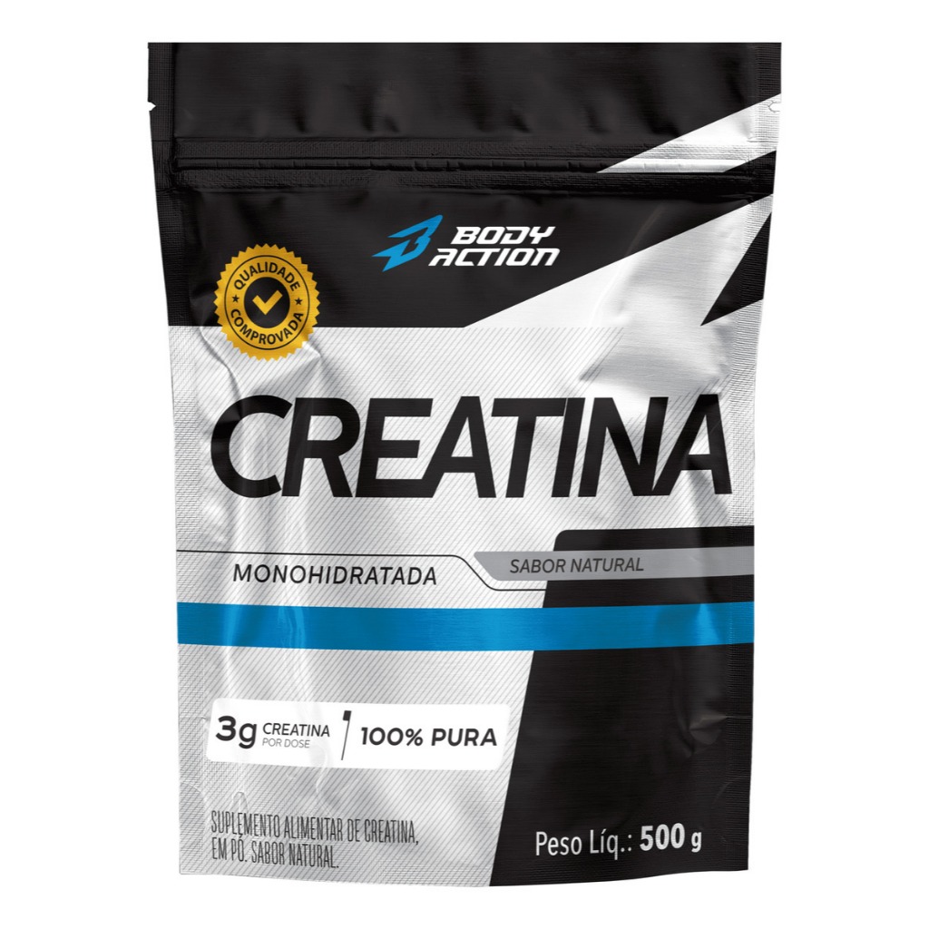 Creatina 100% Pura Monohidratada 500g Bodyaction em Oferta na Shopee