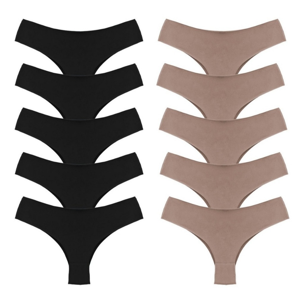 KIT CALCINHA SEM COSTURA CORTE A LASER TANGA CONFORTO PROMOÇÃO