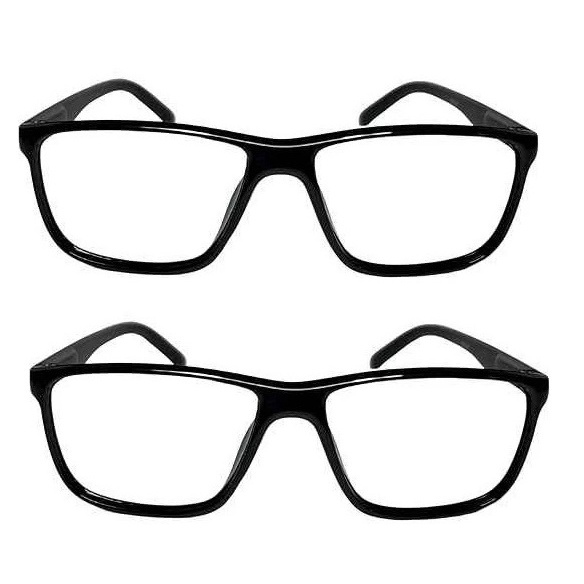 2 Óculos Com Grau Kit 0.50 a 5.00 Unisex Masculino Feminino Leitura Descanso Preto Piano Black Brilhante em Oferta na Shopee