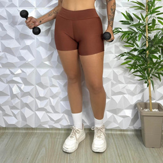 Short fitness suplex academia cintura alta ajustável ao corpo corrida crossfit treino em Oferta na Shopee