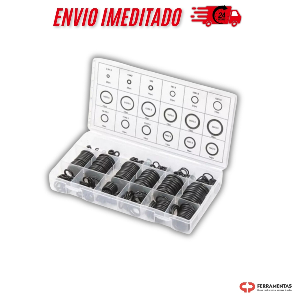 Kit Anel Vedação Hidráulica Borracha D 3- 23mm Oring 279 Pçs