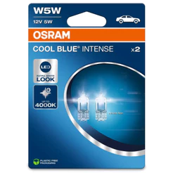 Par Lâmpada Osram Pingo T10 W5w 4000k Cool Blue Intense