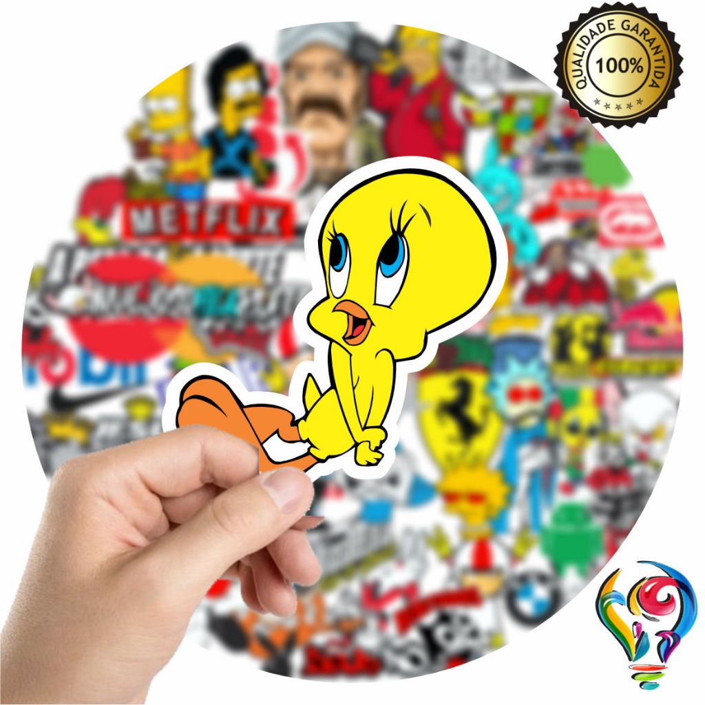 Adesivo Piu Piu Sticker Para Bike Skate Moto Capacete Carro Caminhão notbook- PIU-PIU