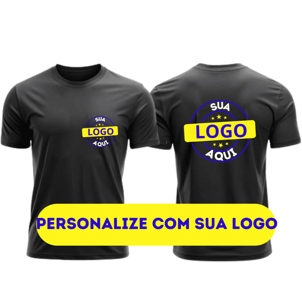 CAMISETA PERSONALIZADA COM SUA LOGO FOTO FRASE ART OU  ESTAMPA PREFERIDA CAMISA 100% ALGODÃO UNISSEX em Oferta na Shopee