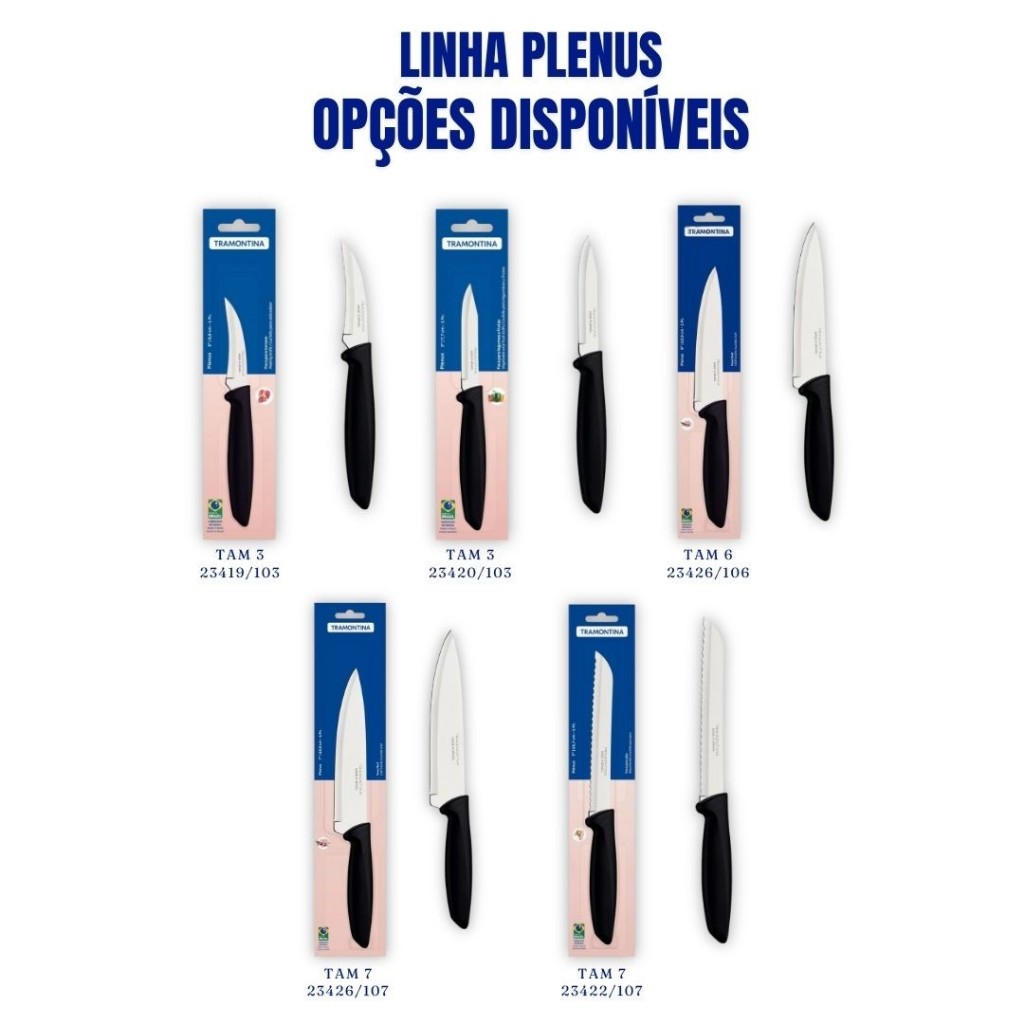 FACA PLENUS TRAMONTINA DIVERSOS MODELOS