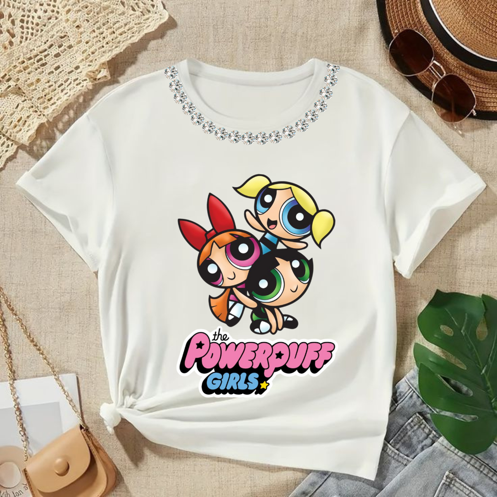 CAMISETA CAMISA BLUSA TSHIRT FEMININA MANGA CURTA MENINAS SUPER PODEROSAS VARIOS MODELOS — imagem 2 de 2