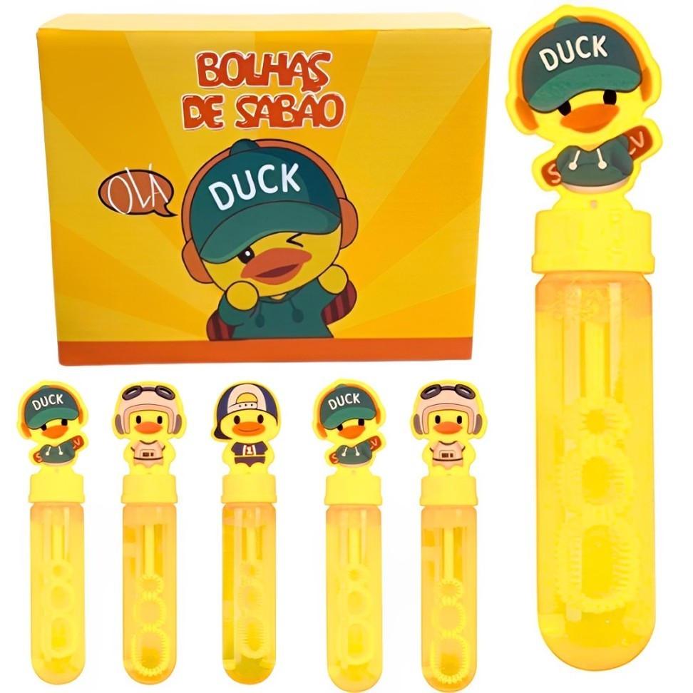Bolha de Sabão Pato Bastão Brinquedo Divertido 12/24/36/48 Bolha Bolinha de Sabão