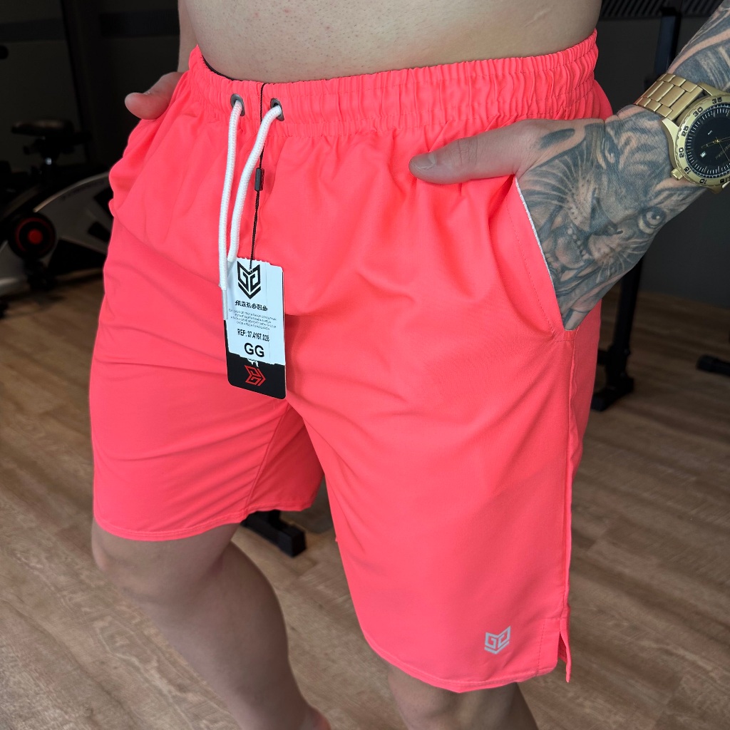 Shorts Masculino Forrada Bermuda Com Elastano Treino Academia Margus