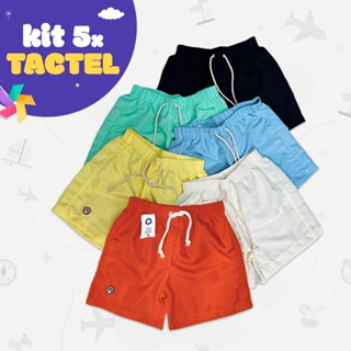 Kit 5 Bermudas Tactel Juvenil Infantil Short Praia 02-14 Premium em Oferta na Shopee