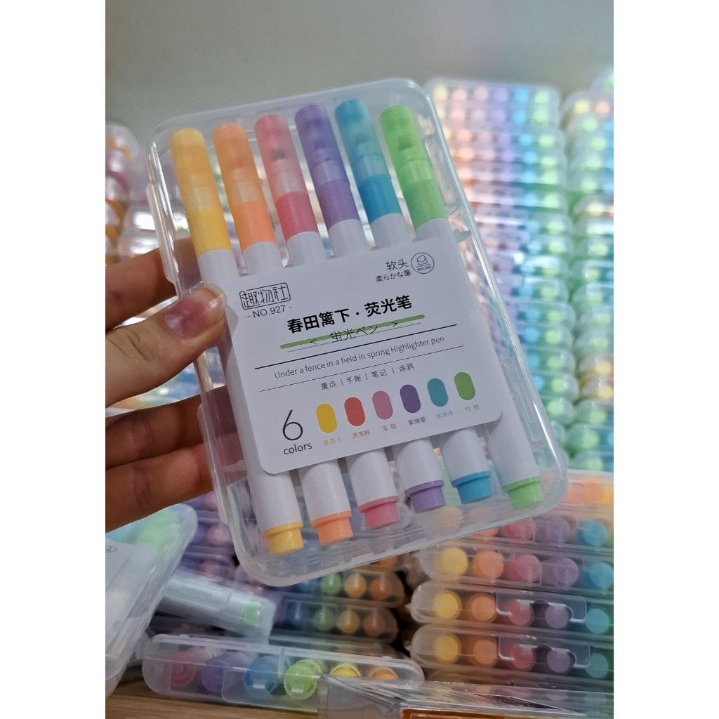 Marca - Texto com cheirinho de frutas! Papelaria Fofa - Marca Texto 6 unid. - canetas coloridas