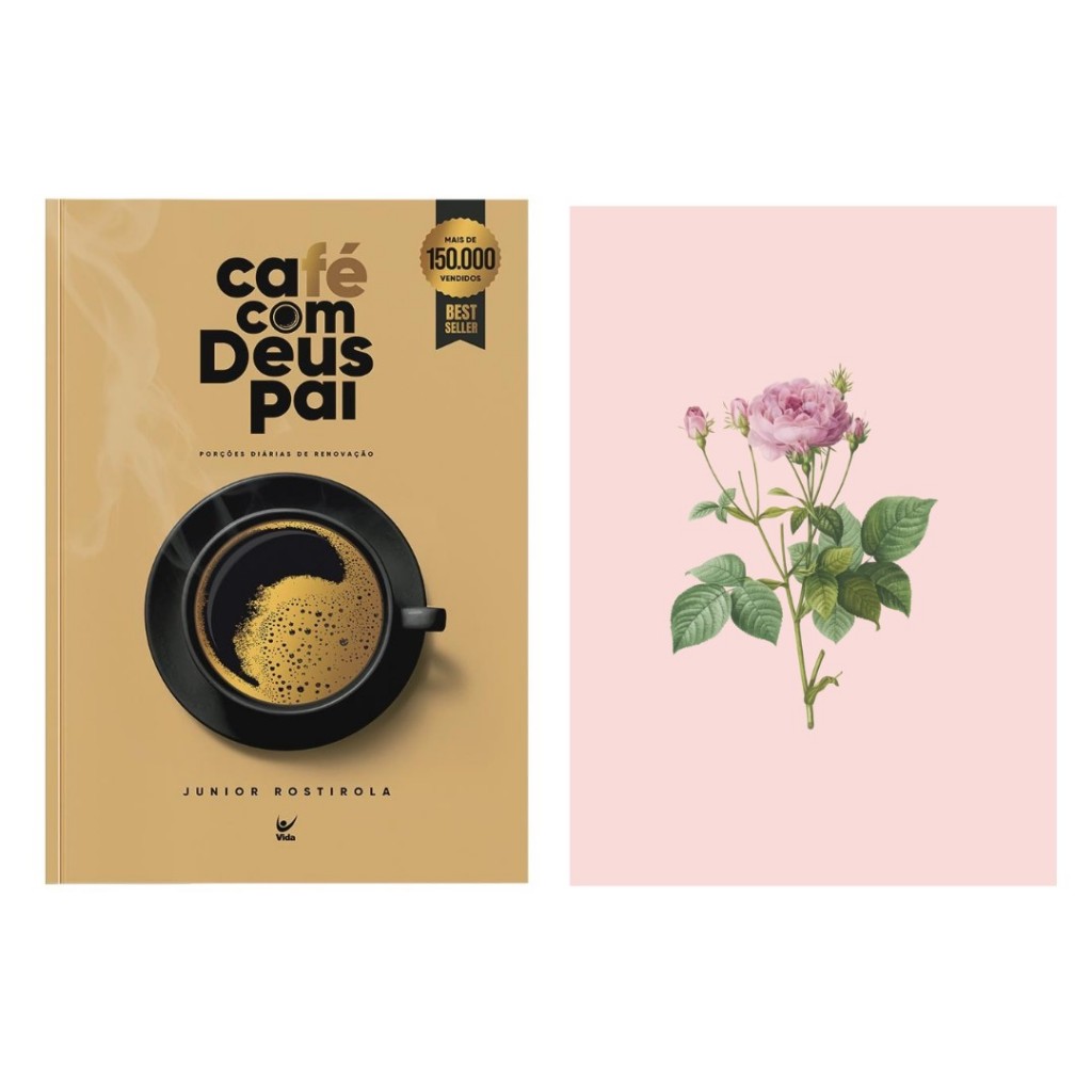 Kit Café com Deus Pai 2023 + Bíblia Sagrada | NVI | Rosa de Saron | Capa Dura