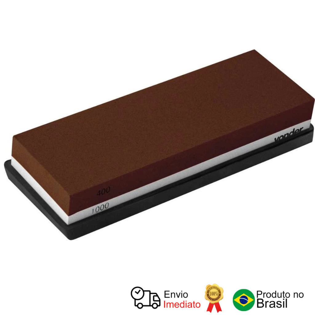 Pedra Para Afiar 6' Dupla Face Retangular Vonder Plus em Oferta na Shopee