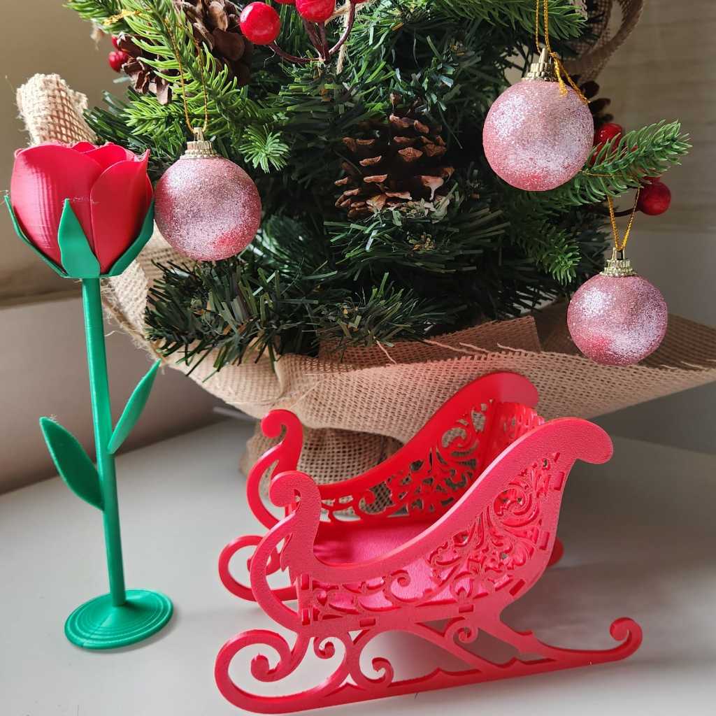 Trenó do Papai Noel - enfeite de Natal, enfeite de mesa, porta doces, decoração, presente de Natal