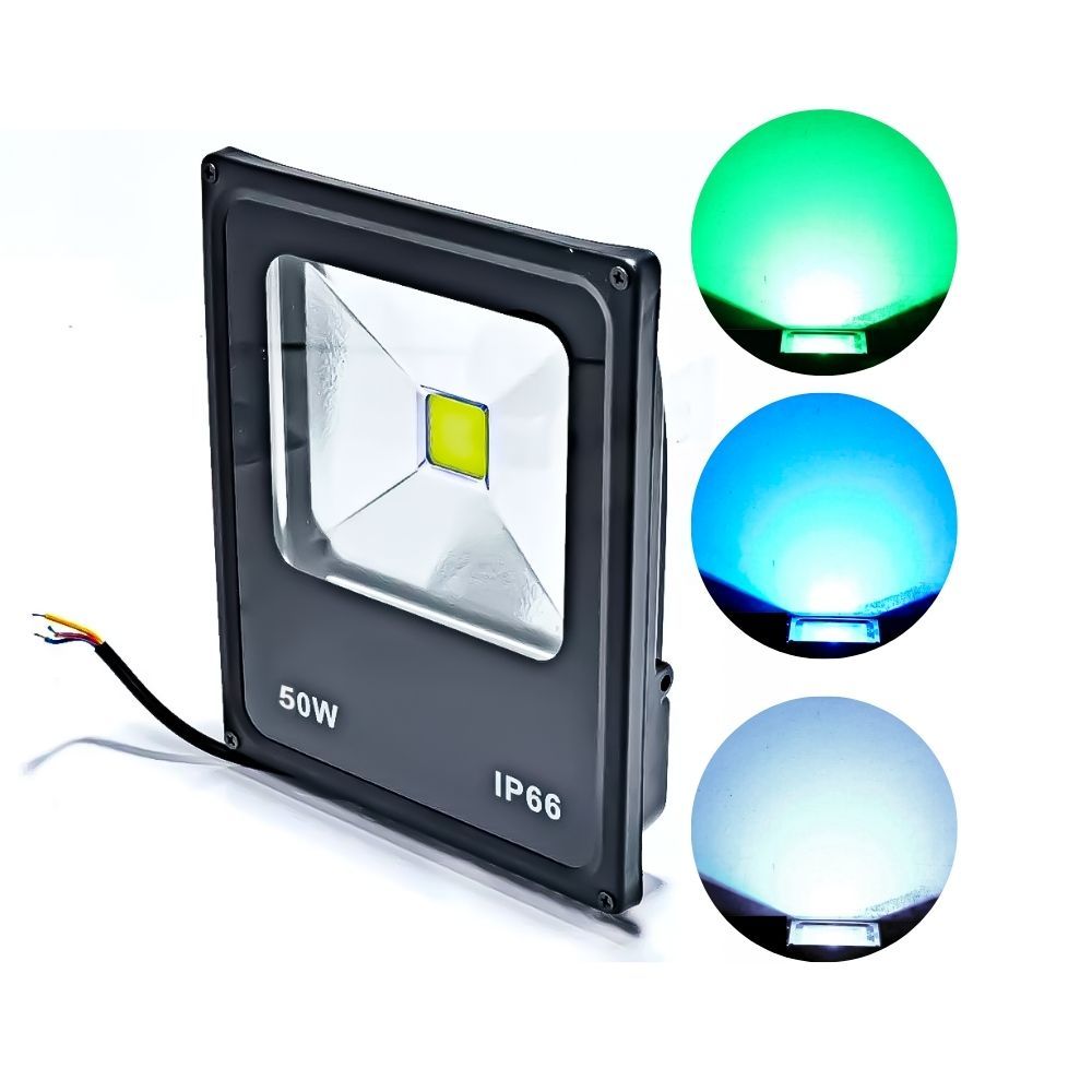 Refletor Led Holofote Para Jardim Casa Luminária Deck 50w Ip66