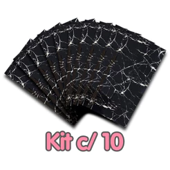 10 Placas Adesiva Parede Piso Painel Mármore Preto Vinílico Premium Autocolante 3d Lavavel 30x60cm