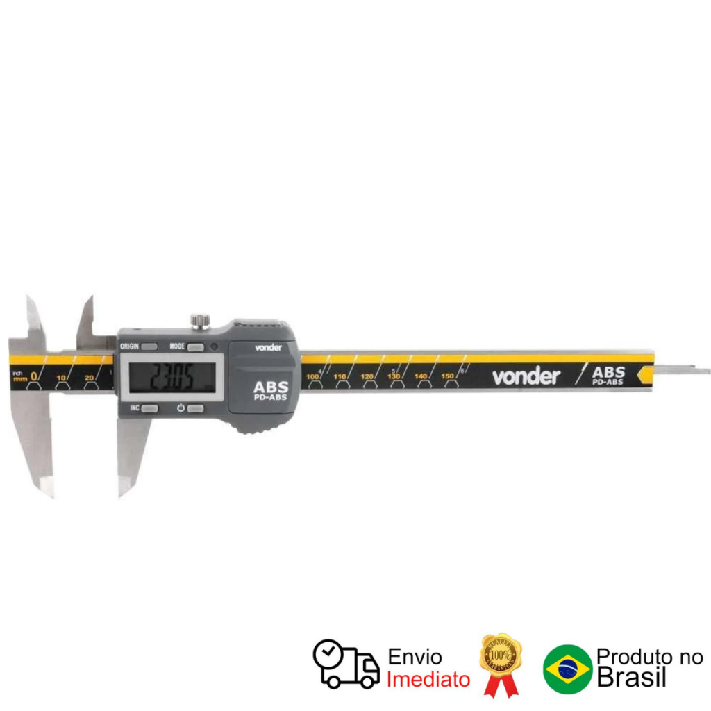Paquímetro Digital 150 Mm Função Abs PdAbs Vonder