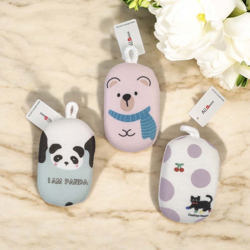 Bucha De Banho, Animais Love de Poliéster- Allmini em Oferta na Shopee