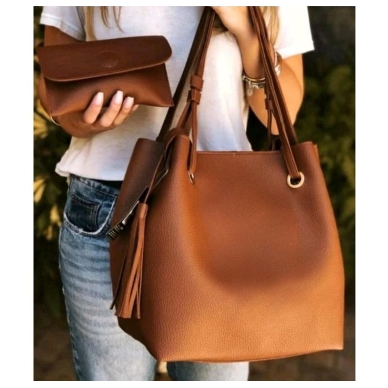 Bolsa Saco Acompanha Carteira e Necessaire Lançamento em Oferta na Shopee