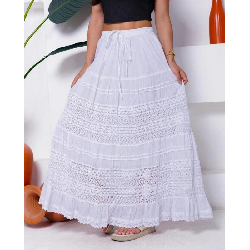 saia branco E whait off com branco em Oferta na Shopee