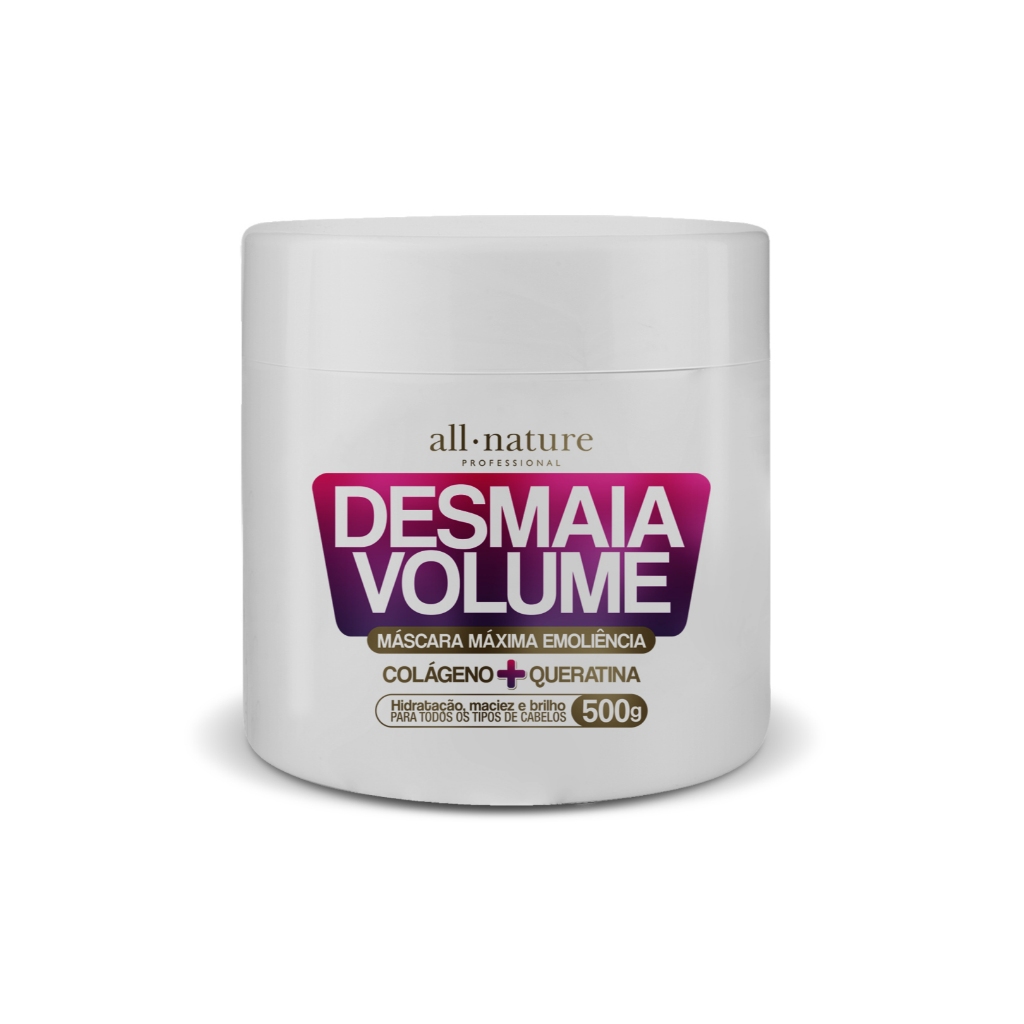 Máscara Desmaia Volume All Nature Colágeno Hidratação 500g em Oferta na Shopee