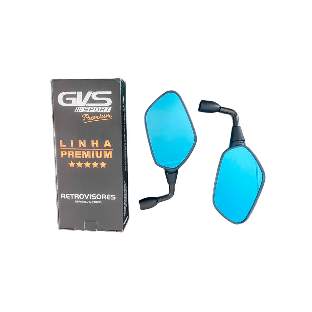 Retrovisor Gvs Cb 500f Rebaixado Honda Lente Convexa Azul em Oferta na Shopee