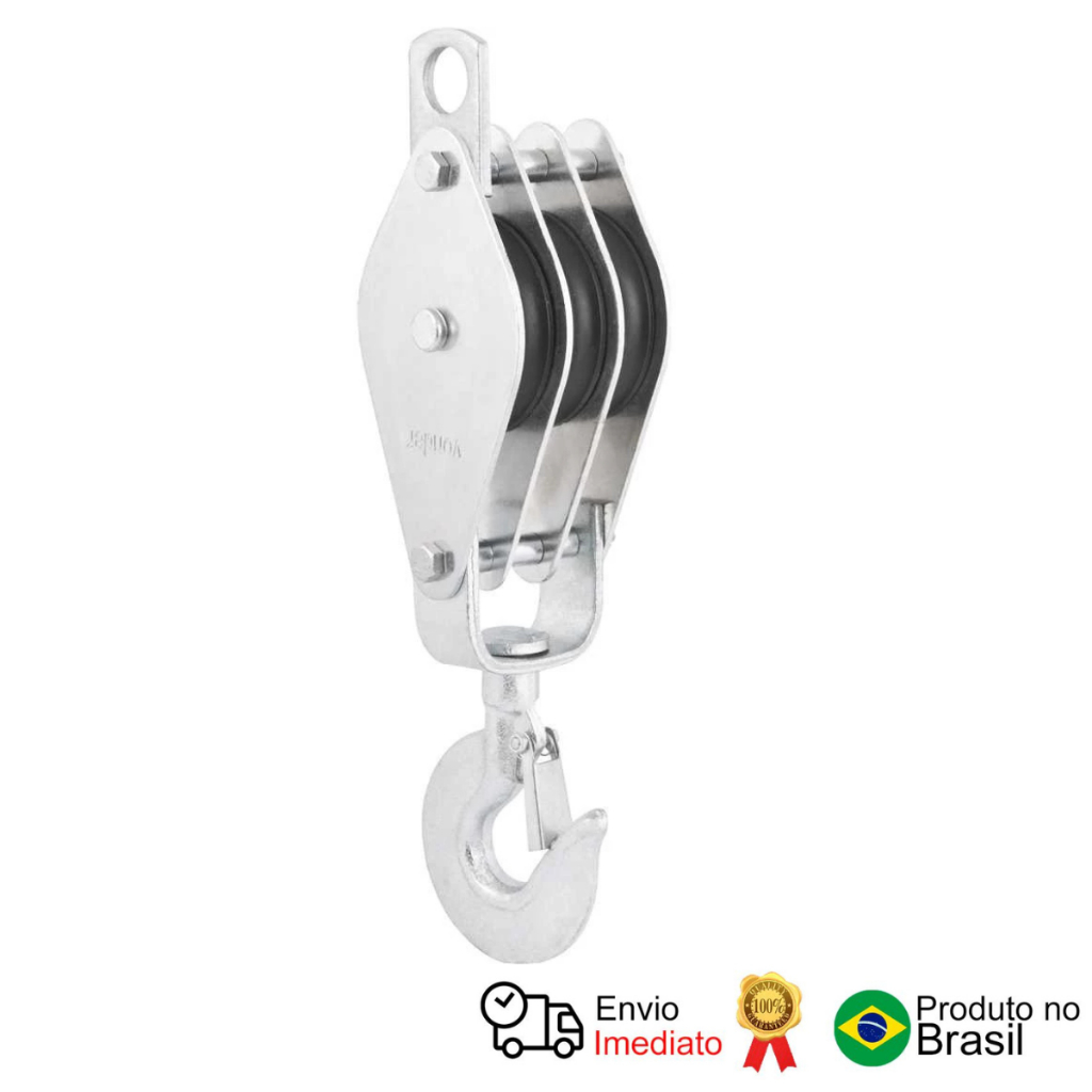 Moitão/Cadernal 60 Mm Com 3 Roldanas Vonder em Oferta na Shopee