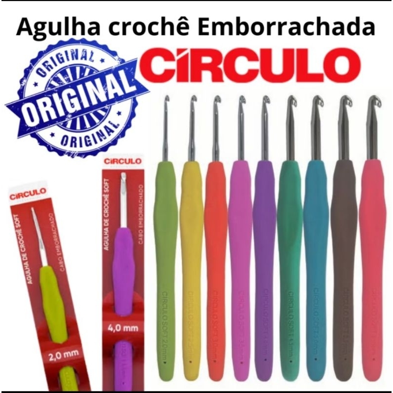 Agulha Croche Soft Emborrachada Circulo ORIGINAL